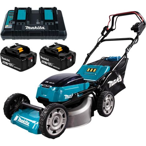 Makita DLM462PT2 Twin 18v 36v LXT Brushless Lawn Mower Self Propelled 46cm 2x5ah (1/5)