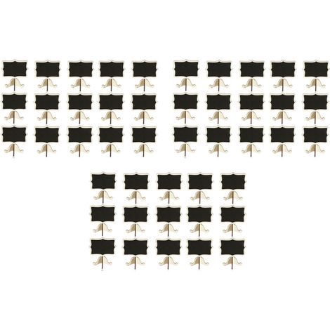 Paquete de 45 tarjetas de pizarra con soporte de caballete - Pequeños letreros de pizarra para bodas, fiestas de cumpleaños, letreros de comida y (1/4)