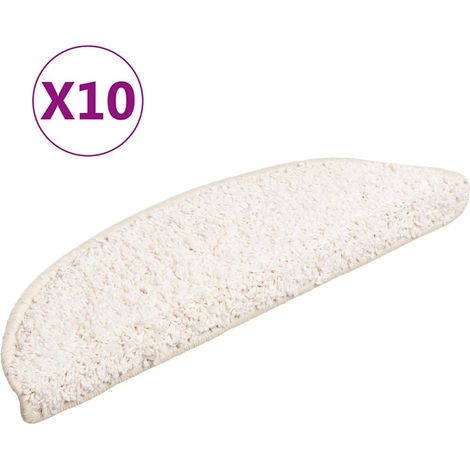 Maison Exclusive - Stufenmatten 10 Stk. 56x17x3 cm Weiß Halbrund (1/5)