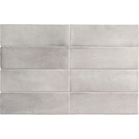 Carrelage sol / mur effet zellige bejmat marocain 5X15 cm gris mate 5X15 cm COCO AMBER GREY MATT (vendu par boite de 0,50m2) (1/5)
