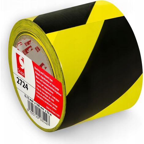 Nastro segnaletico per pavimenti Scapa 2724 giallo e nero, 100 mm/33 m (1/5)