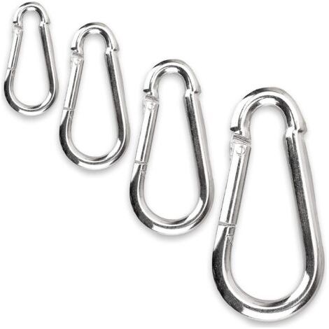 Karabiner, Tragfähigkeit 80 x 8 mm bis 230 kg, Tragfähigkeit 60 x 6 mm bis 150 kg, 1 bis 60 Stück, 100 x 10 mm, 140 x 12 mm (1/5)