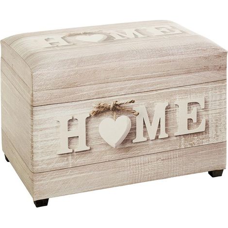 Banc Coffre de Rangement Home "Timmy" 58cm Beige