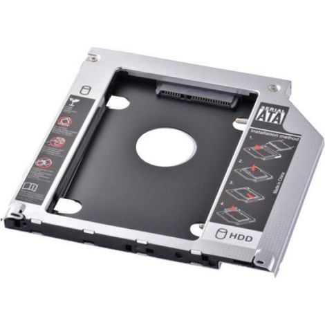 Universel 2.5 "SATA 2nd HDD SSD 9.5mm Adaptateur pour disque dur Caddy AC1724 (1/4)