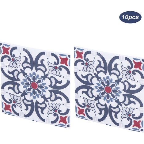 10 Autocollants Céramiques Imperméables 10x10cm pour Cuisine Salle de Bain Décoratifs (1/5)
