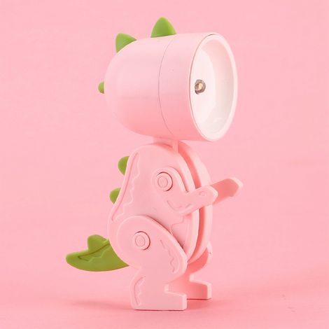 Lámpara de noche LED Roseat con forma de dinosaurio, luz suave y sin parpadeos, diseño de dibujos animados con cabeza y pies ajustables, material ABS, dimensiones 5,1 x 3,6 x 9,8 cm. (1/4)