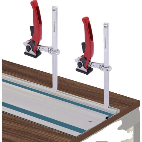 Serre-joints à cliquet, force de serrage de 220 kg, diamètre de serrage de 200 mm, profondeur de serrage de 60 mm, deux pièces, taille de 24,5 cm (1/5)