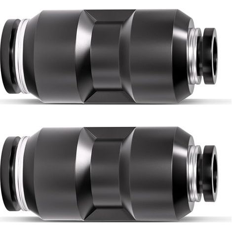 20 pieces 6mm to 10mm black straight-through reducer push-fit pneumatic joint quick-release pneumatic connector (1/4)