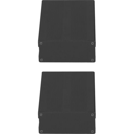 Sandgestrahlte, eloxierte Aluminium-Anschlussdose, geschlitzt, schwarze elektrische Verteilerdose für Elektronikprojekte (1/5)