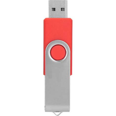 16 GB drehbarer USB-Stick in Bonbonrot für PC und Tablet – Tragbarer Speicher (1/5)