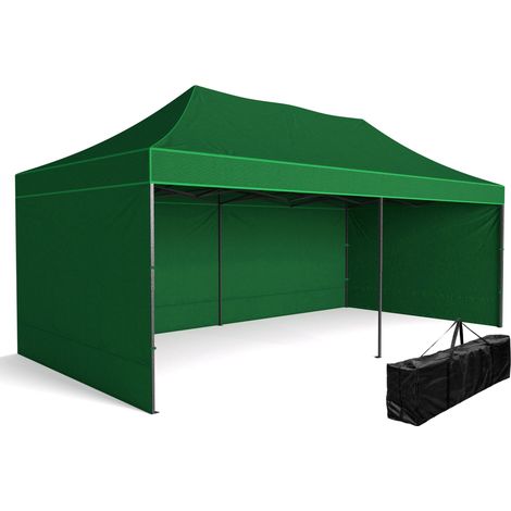 Express-Einkaufspavillon – 3 x 6 m – grün