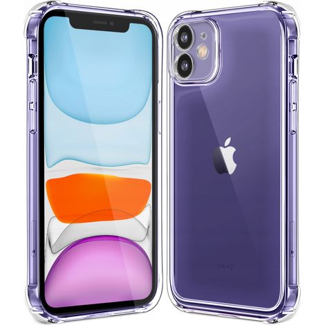 Coque pour Apple iPhone 11, coque antichoc avec protection arrière transparente et verre (1/5)