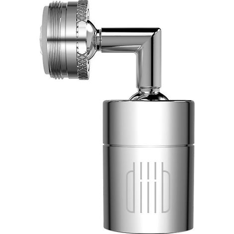 Diiib Wasserhahn-Luftsprudler 360°/720° Schwenkbarer Spülbecken-Luftsprudler mit Doppelbrause-Brausekopf-Aufsatz