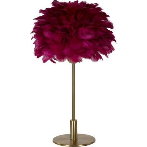 LAMPADA DA TAVOLO BALL FEATHER BORDEAUX CM Ø 30X50 (1/5)