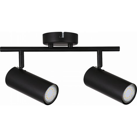 Plafonnier/applique Candellux Colly noir 2xGU10 métal (1/2)