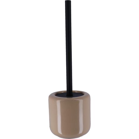 Brosse WC avec support en céramique laquée Beige - TENDANCE (1/3)