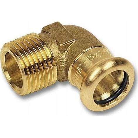 Raccord coude 90° en cuivre à sertir M/F fileté - PURAPRESS série  8092G 15x1/2