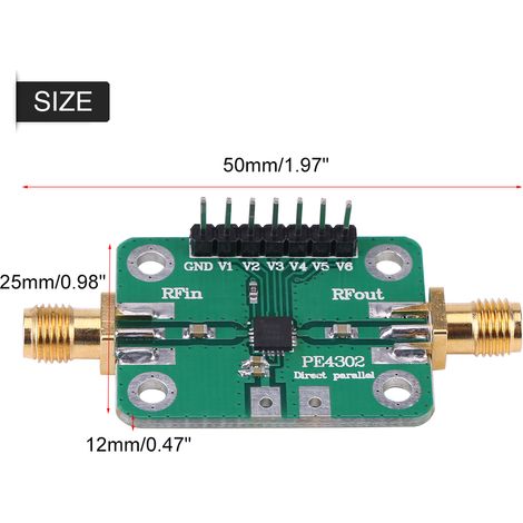 1 atténuateur à commande numérique PE4302, mode parallèle immédiat, 1 MHz à 4 GHz (1/5)
