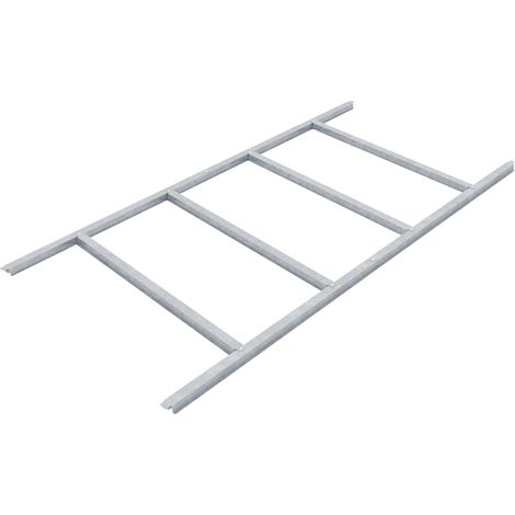 Pergart Fundamentbodenrahmen für Gerätehaus "Frankfurt II 65", aluminium blank, 137 x 181 x 2,6 cm