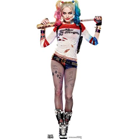 Figurine en carton Harley Quinn avec batte de baseball Haut 170 cm (1/3)