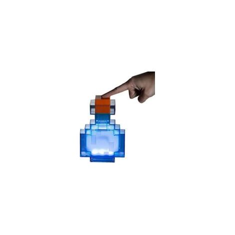 Lámpara de escritorio LED con forma de botella de Minecraft, luz nocturna que cambia de color, 18 cm - Crezuo