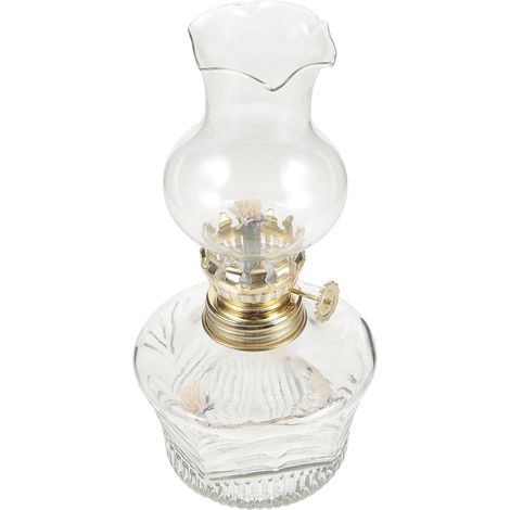 Lampe à Pétrole Résistante à Haute Température Vintage en Verre Portable, pour Décoration de Table et Ambiance de Soirée (1/5)