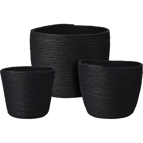 PROGARDEN cestas vegetal negras 17&4319&4323 cm lote 3 , Lote 3 cestas vegetal negras 17 &43 19 &43 23 cmFabricadas en material natural de alta calidadIdeal para decorarMedidas