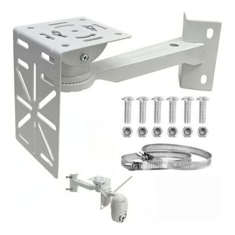 Support d'angle polyvalent pour caméra extérieure, support de fixation pour surveillance extérieure efficace, compatible pour installation extérieure (1/5)