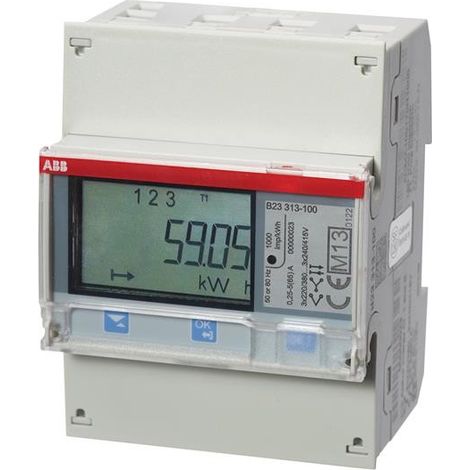Compteur B23 Triphase Mbus Mesure Directe 65A Silver Mid 2CMA100170R1000 ABB 832333