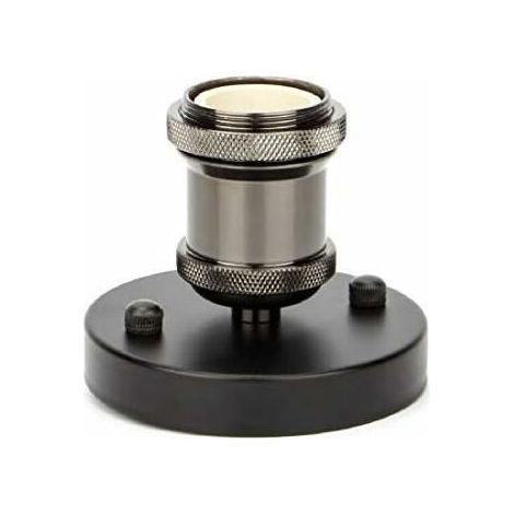 Lamp Bulb Holder E27, Vintage Industrial Solid Retro Light Socket Pendant Ceramics Light Adaptor (Black) (1/4)