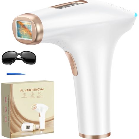 Épilateur IPL sans douleur, Rajeunissement de la peau, Soins de l'acné, BLANC (1/2)