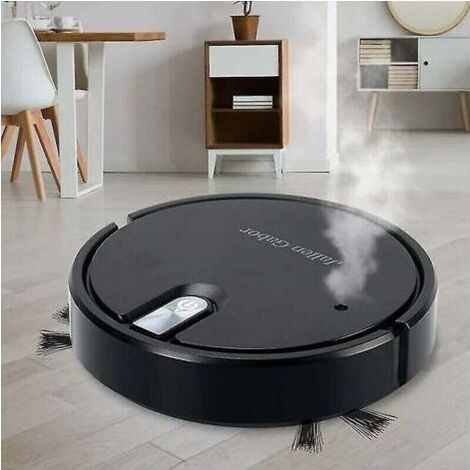 Aspirateur robot sans fil 5 en 1 – Fonction humide et sèche – Nettoyage silencieux pour grandes pièces – Couleur noire (1/4)