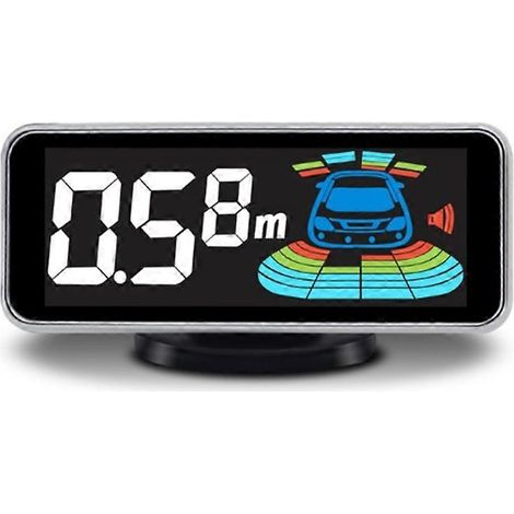 Capteur de stationnement intelligent à 4 sondes, caméra avant et arrière, avertisseur vocal, mode silencieux pour la distance en centimètres (1/5)