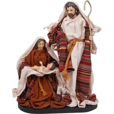 Natività Giuseppe Maria e Gesù Bambino H33 cm in Resina (1/2)