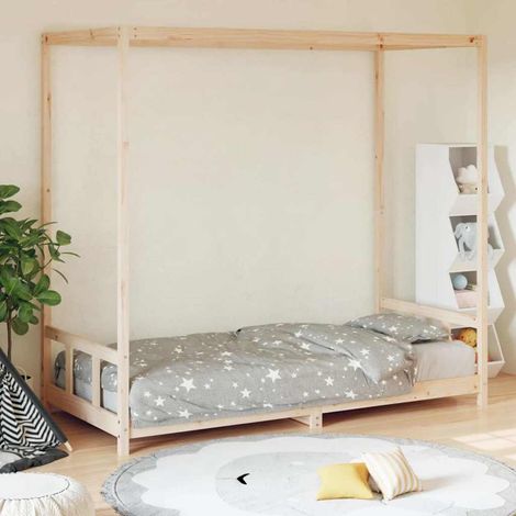 vidaXL Giroletto per Bambini 90x200 cm in Legno Massello di Pino (1/5)