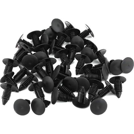 50 Pièces Fixation Plastique Clips, Universel De Voiture Porte Garniture Bumper Rivets Clip Vis Poussoir Attache Retenue Clips, Rivets attaches Kit de retenue de poussée (1/5)