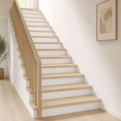 vidaXL Nez de marche 12 pièces 100 x 25 x 2 cm Blanc (1/5)