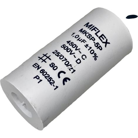 Motorkondensator 1µF 450V sehr kleines Kabel (1/4)