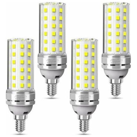 E14 LED-Lampe, 6000 K Kaltweiß, 1450 lm, 12 W Maiskolbenlampe (entspricht 100 W Halogenlampe), E14-LED-Lampen, nicht dimmbar – 4er-Pack