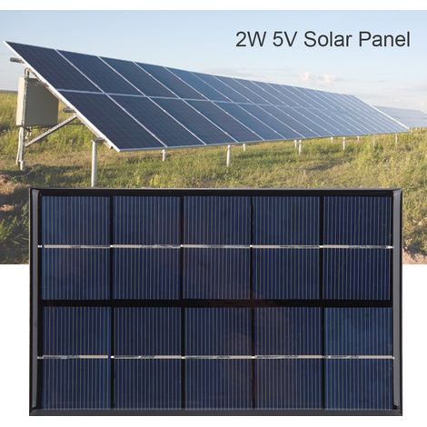 Panneau solaire polycristallin 5V 2W pour projets DIY, dimensions 88x142mm, chargeur portable (1/5)