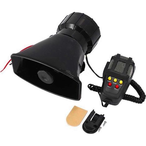 25-26 Altavoces 110db Bocina de coche Sirena de policía Bocina de aire Megáfono Bocina de coche Alarma Emergencia Motocicleta 12v 100w Bocinas multitono y Claxon (1/5)