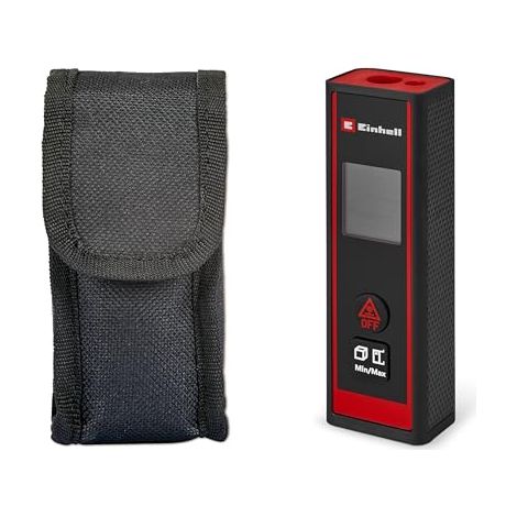Einhell telémetro láser TC-LD 40 R (40 m máx. rango de medición, modos de medición de distancia, superficie, volumen, medición continua, pantalla LCD, apagado automático, bolsa, sin baterías)