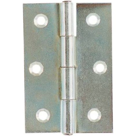 CERNIERA ART. 838 P/FISSO ACCIAIO ZIN.MM.75X51X1,6. Prezzo per 1 pezzo.