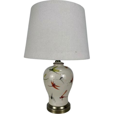 Lamp and Shade - Ceramic - L16 x W16 x H37 cm