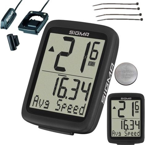 Sigma BC 8.0 WR Kabelgebundener Fahrradcomputer mit 8 Funktionen, IPX8-Kabel (1/5)