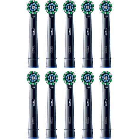 Oral-B Cross Action Testine per spazzolino da denti elettrico 10 pz. Nero