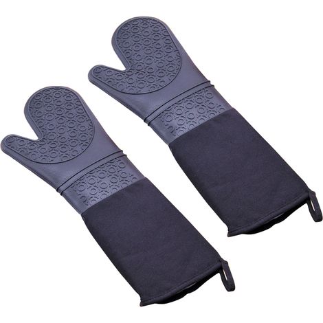 1 paire de gants de cuisine en silicone allongés, forme ronde en Y. (1/5)