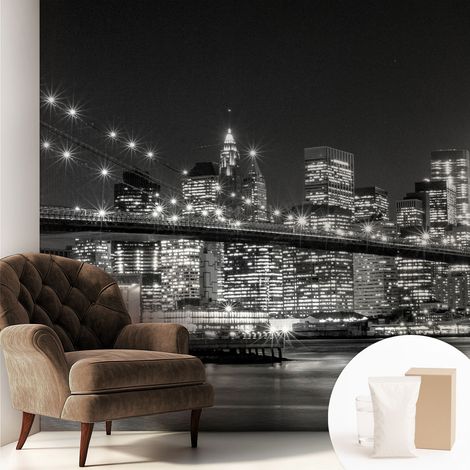 Carta Da Parati - Murale Alla Moda Decorazione - Camera Da Letto - Con Colla Gratuita Panorama notturno 250x250 cm (1/5)