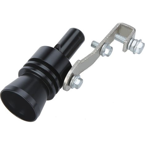 Sifflet échappement turbo valve décharge XL aluminium noir – Son sportif, accessoire tuning universel (1/5)