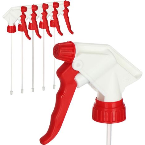 6 x spray attachment - spray head with 28/400 thread - accessory for vaporizers NBR seal for spraying water (NBR - red) (1/4)